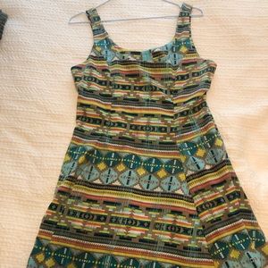 Aztec print mini dress
